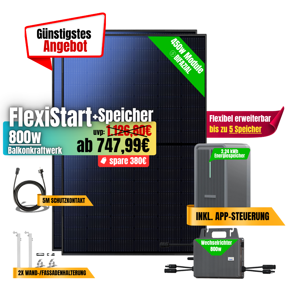 FlexiStart 900W + 2,24kWh Speicher