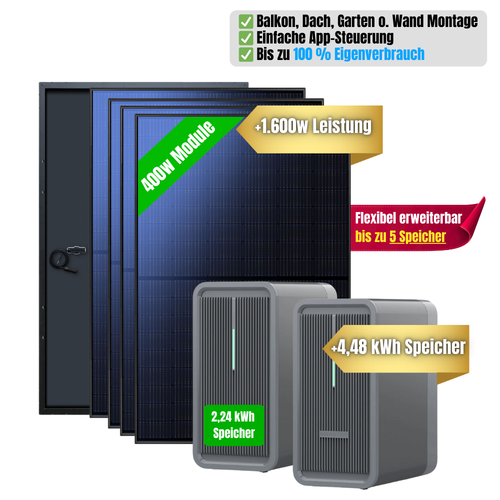 +4,48 kWh Speicher +1600w Leistung