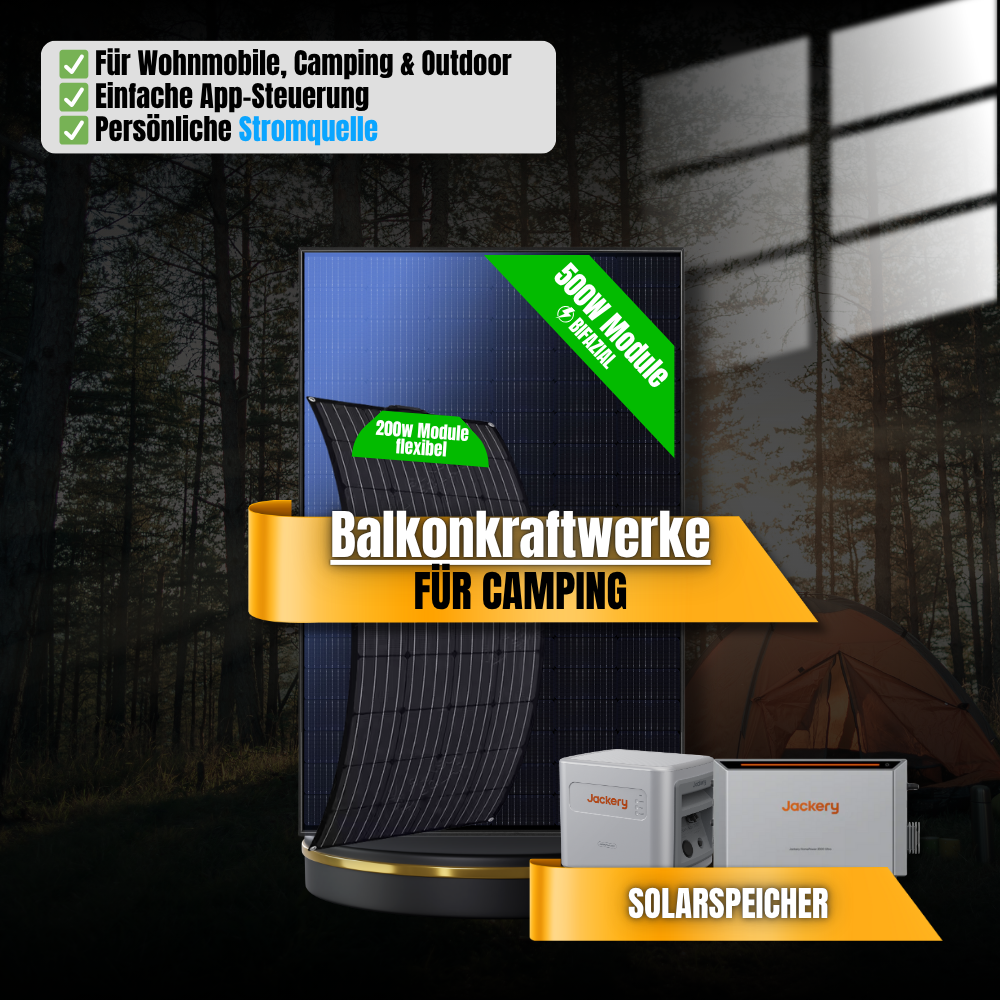 Kategoriebild: Balkonkraftwerke für Camping