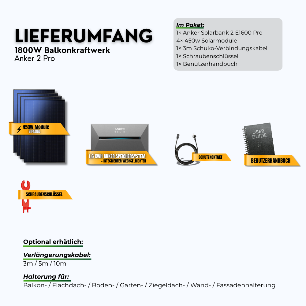 1800W Anker 2 Pro Balkonkraftwerk