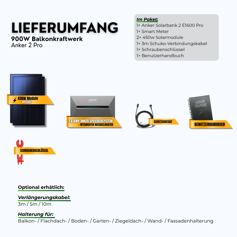 900W Anker 2 Pro Balkonkraftwerk
