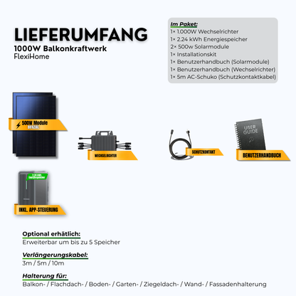 FlexiHome 1000W +2,24kWh Speicher