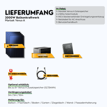 2000 Watt Marstek Venus A Balkonkraftwerk  AC Speicher