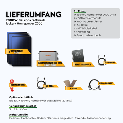 2000W Jackery Home Power 2000 Balkonkraftwerk
