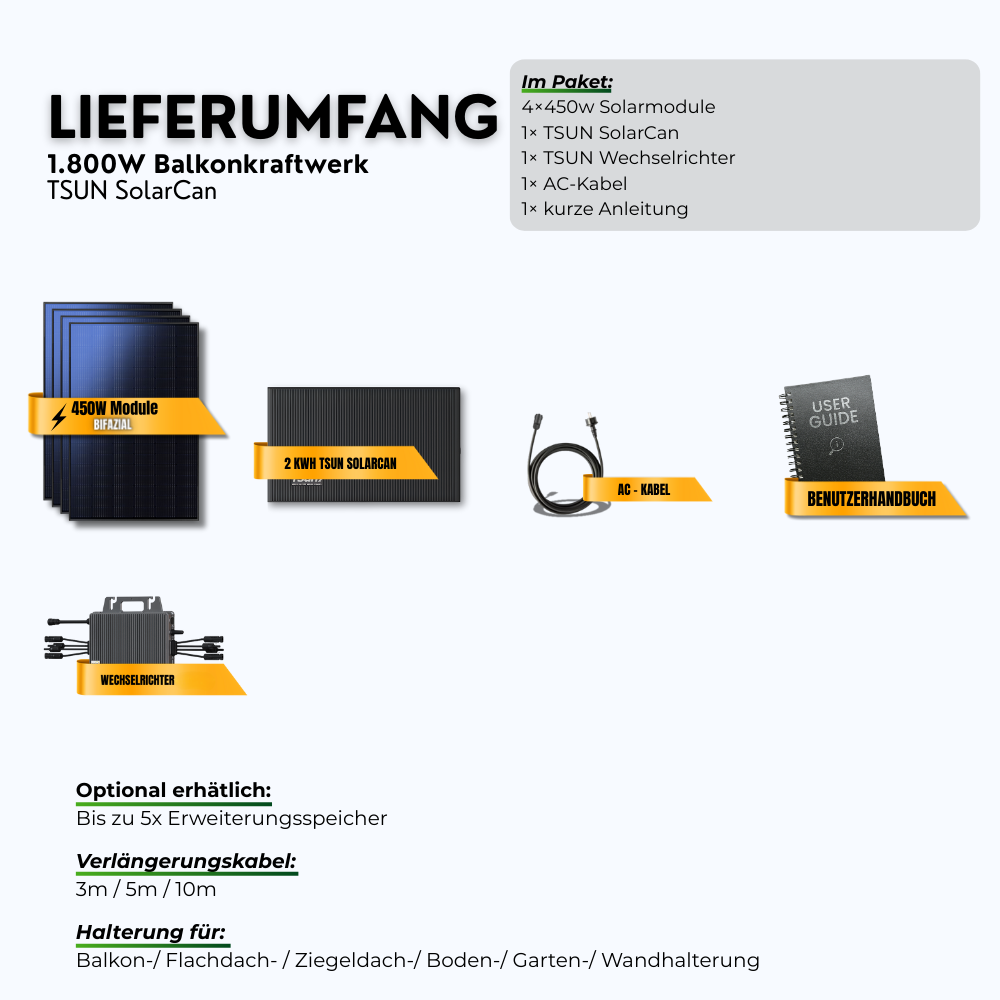 1.800 Watt SolarCan Balkonkraftwerk