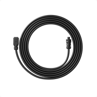 Aufgerolltes schwarzes Anker SOLIX AC-Kabel mit Wieland-Stecker und Geräteanschluss.