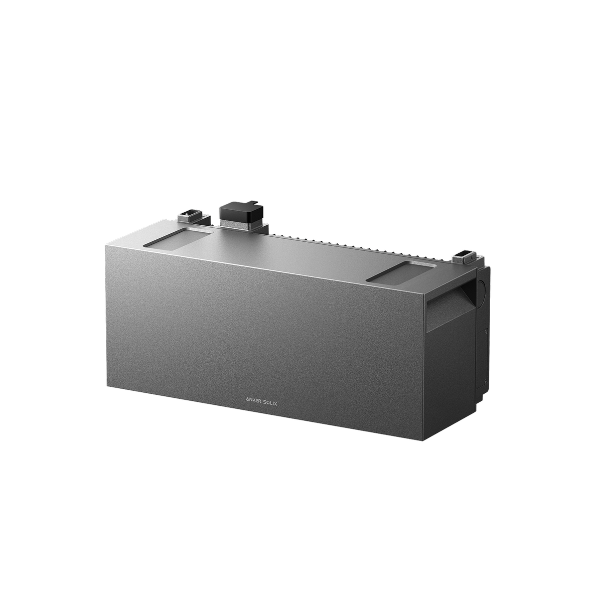 Grauer Anker SOLIX BP7000 Erweiterungsakku schräg von vorne mit Batterieanschluss auf der Oberseite.