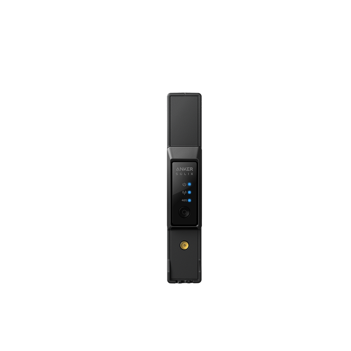 Frontansicht des 19 mm schmalen Smart Meter Gen 2 mit LED-Anzeigen und Haupttaste.