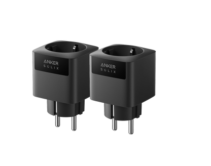 Zwei Anker SOLIX Smart Plug Gen 2 nebeneinander als 2er-Pack.