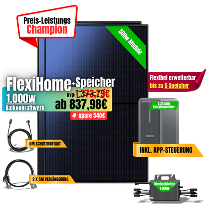 FlexiHome 1000W +2,24kWh Speicher