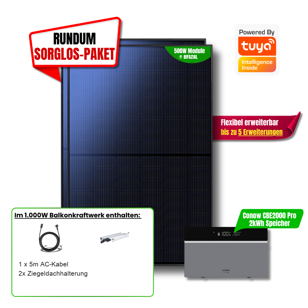 conow-tuya-cbe-2000-pro-flexisolar-1000w-balkonkraftwerk-2kwh-speicher-Ziegeldachhalterung