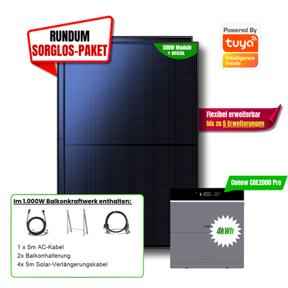 conow-tuya-cbe-2000-pro-flexisolar-1000w-balkonkraftwerk-4kwh-speicher-Balkonhalterung-5m-kabel