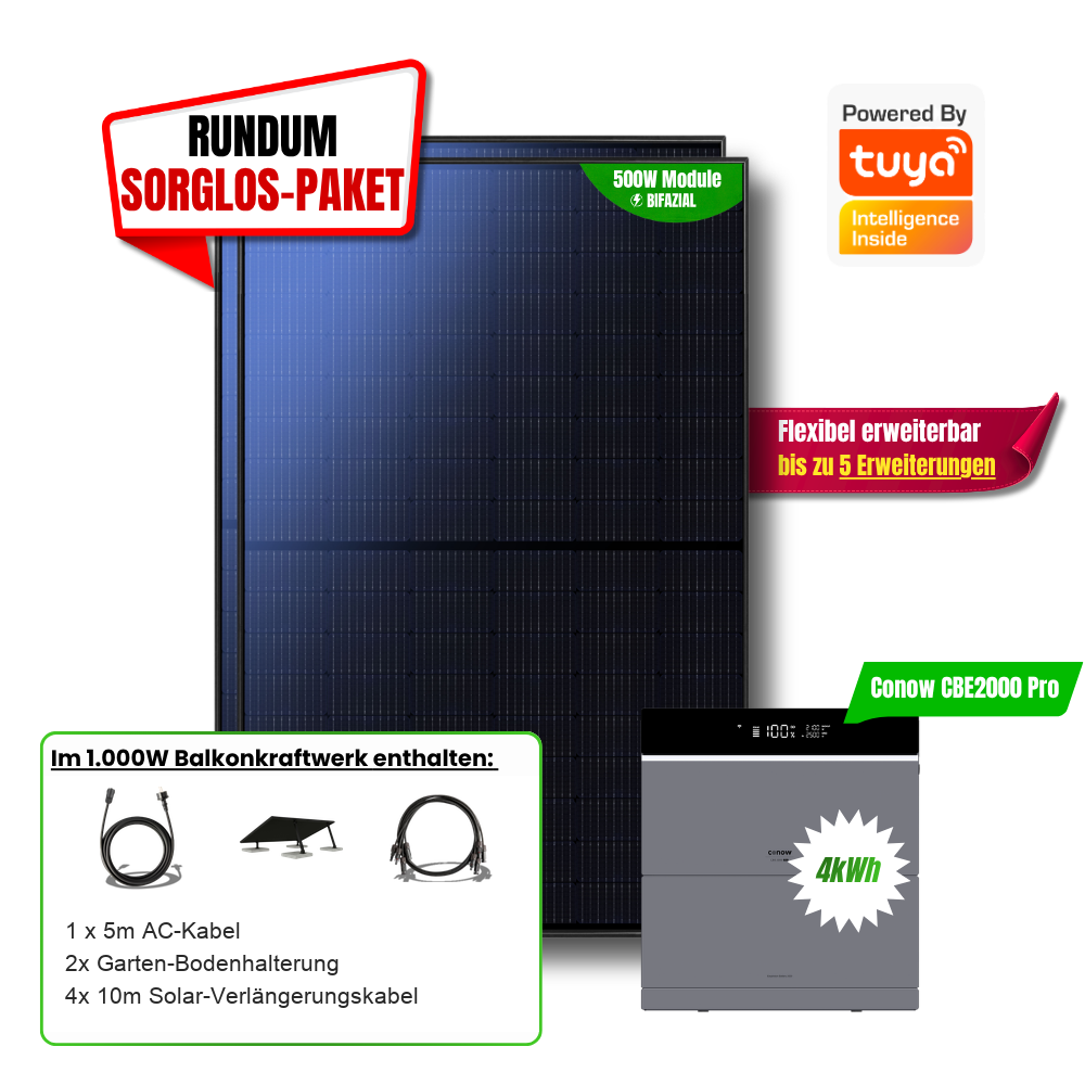 conow-tuya-cbe-2000-pro-flexisolar-1000w-balkonkraftwerk-4kwh-speicher-Garten-Bodenhalterung-10m-kabel