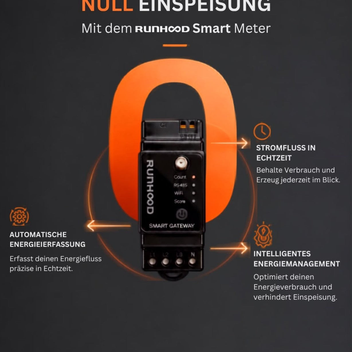 Runhood Smart Meter für Nulleinspeisung