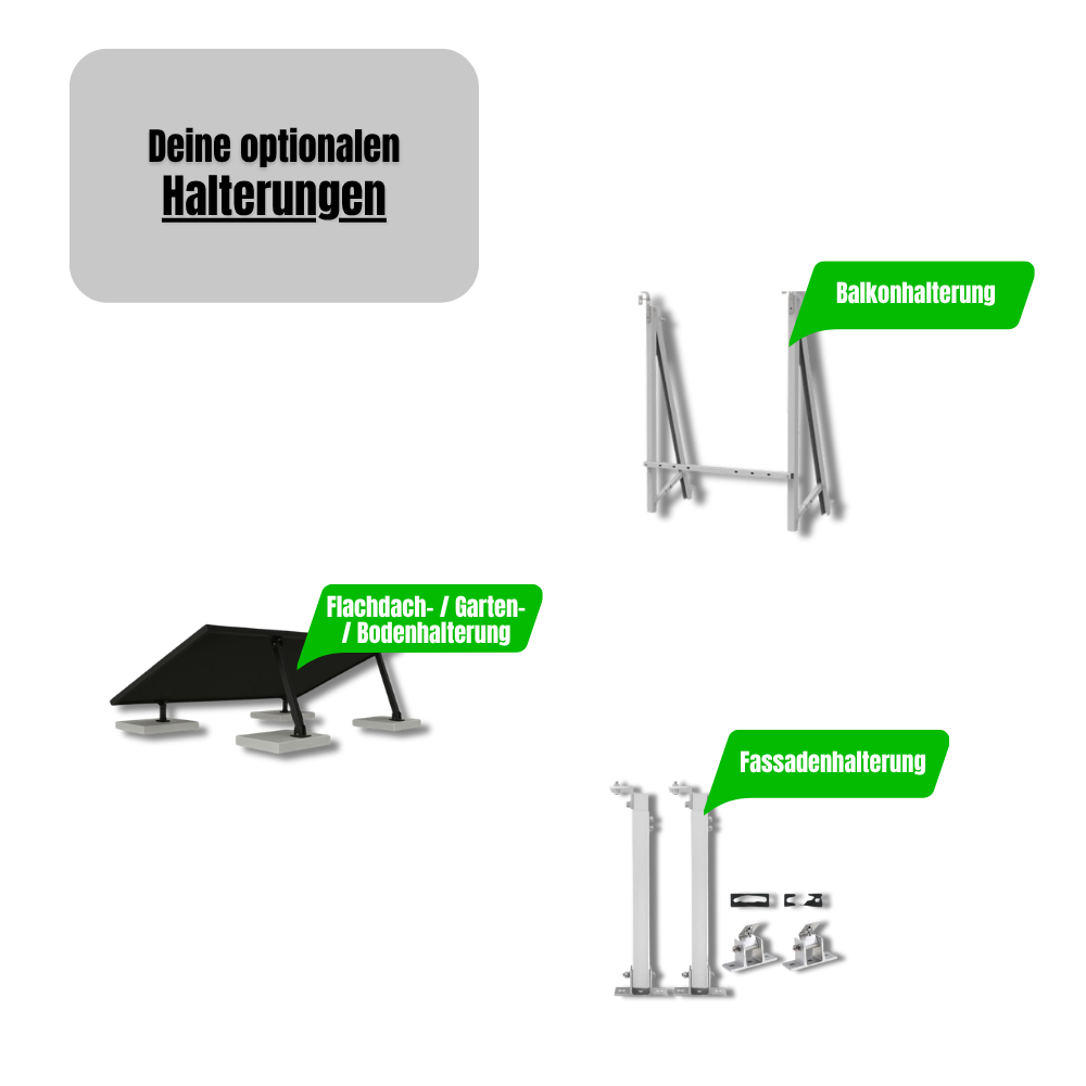 500 W Modul inkl Halterung