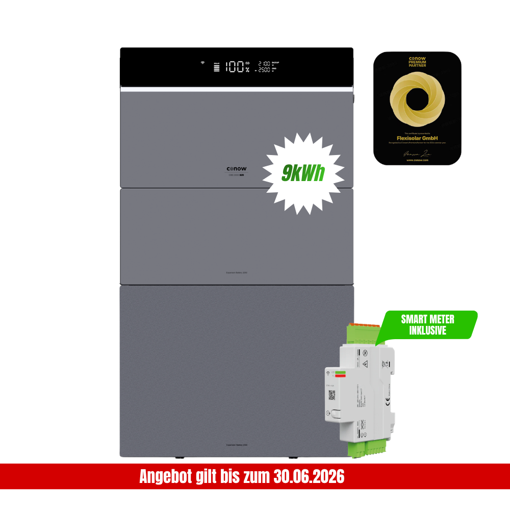 AC-Speicher & Balkonkraftwerk Conow CBE 2000 Pro 7/9/12 kWh | Notstrom & Smart Meter gratis (Powered by Tuya)