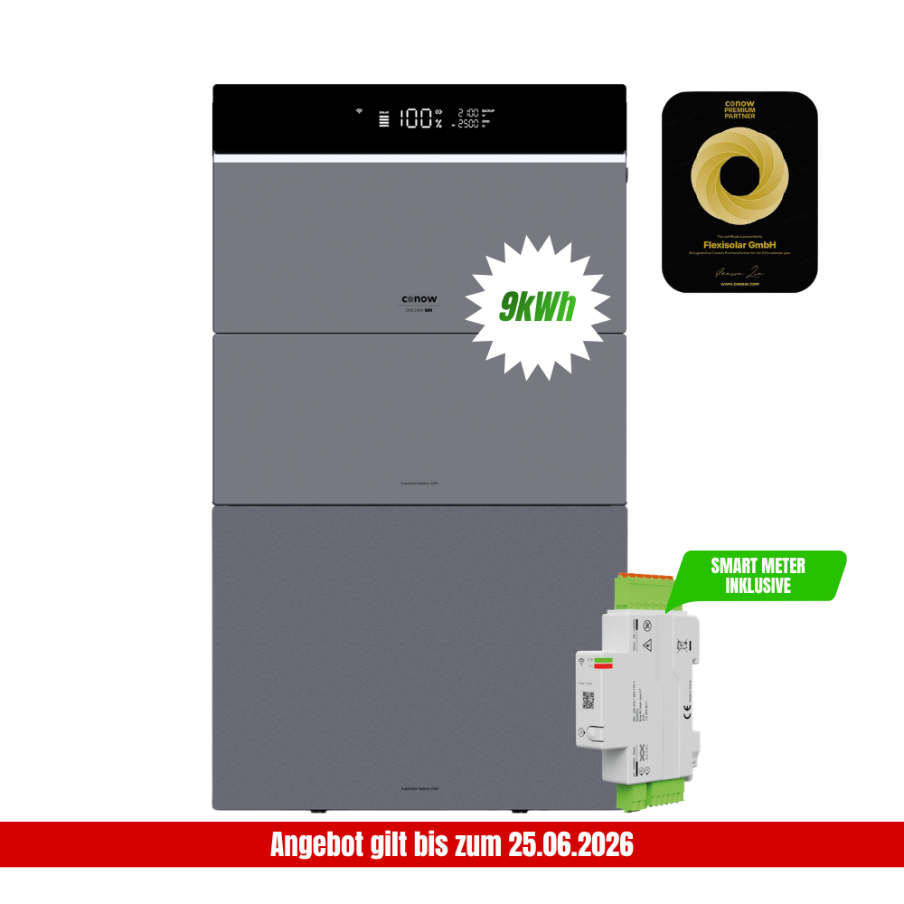 9 kWh Speicher (CBE 2000 Pro + 5 kWh + 2 kWh Erweiterung)
